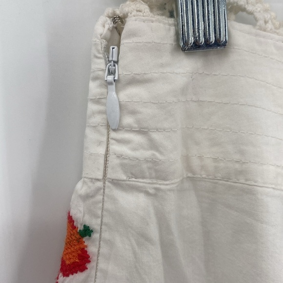 Farm Rio Pitanga Embroidered Mini Skirt Bohemian Floral Tropical Size Medium - Picture 10 of 10